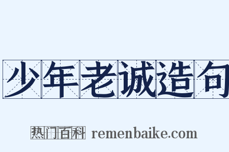 少年老诚造句是什么意思的图片